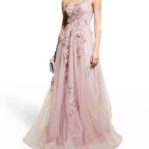 Rickie Freeman for Teri Jon Strapless Blush Gown